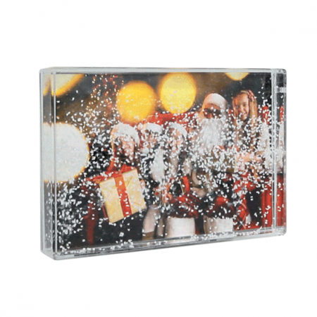 6x4 Snow Glitter Photo Block